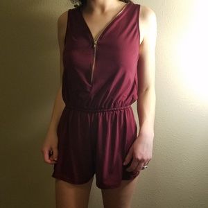 maroon romper